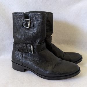 J. Crew Black Leather Combat Boots